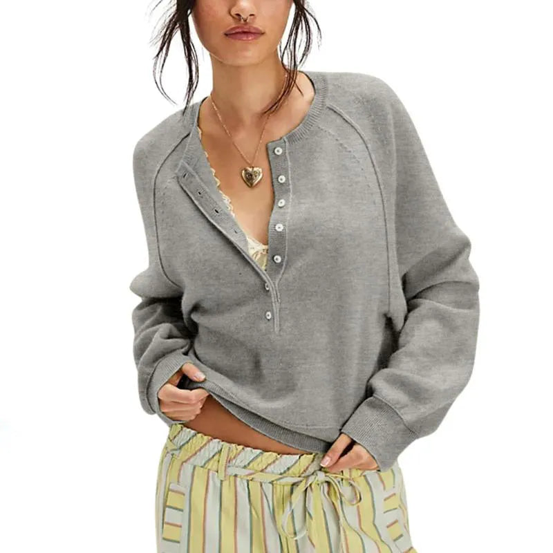 Women's Long Sleeve Knitting Sweater Tops