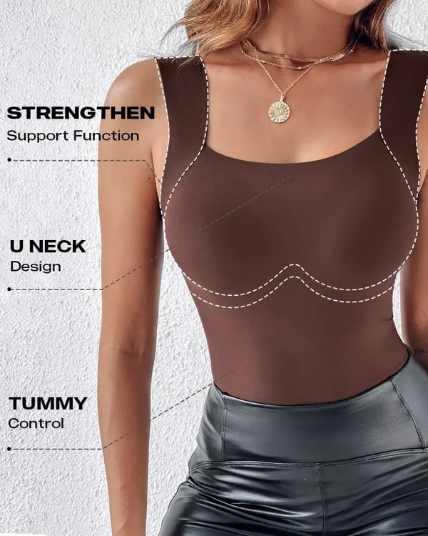 💕 Women's Seamless Built-In Bra Tank Top ✨ | Super Stretchy, Soft & Comfy
