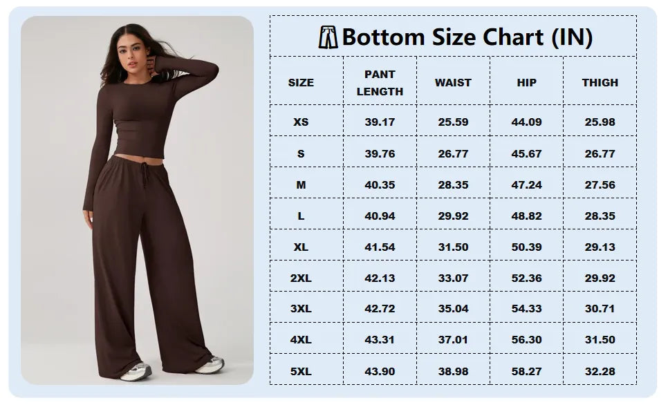 Women’s Long-Sleeve Top & Wide-Leg Pants Matching Set | Effortless Style & All-Day Comfort ✨