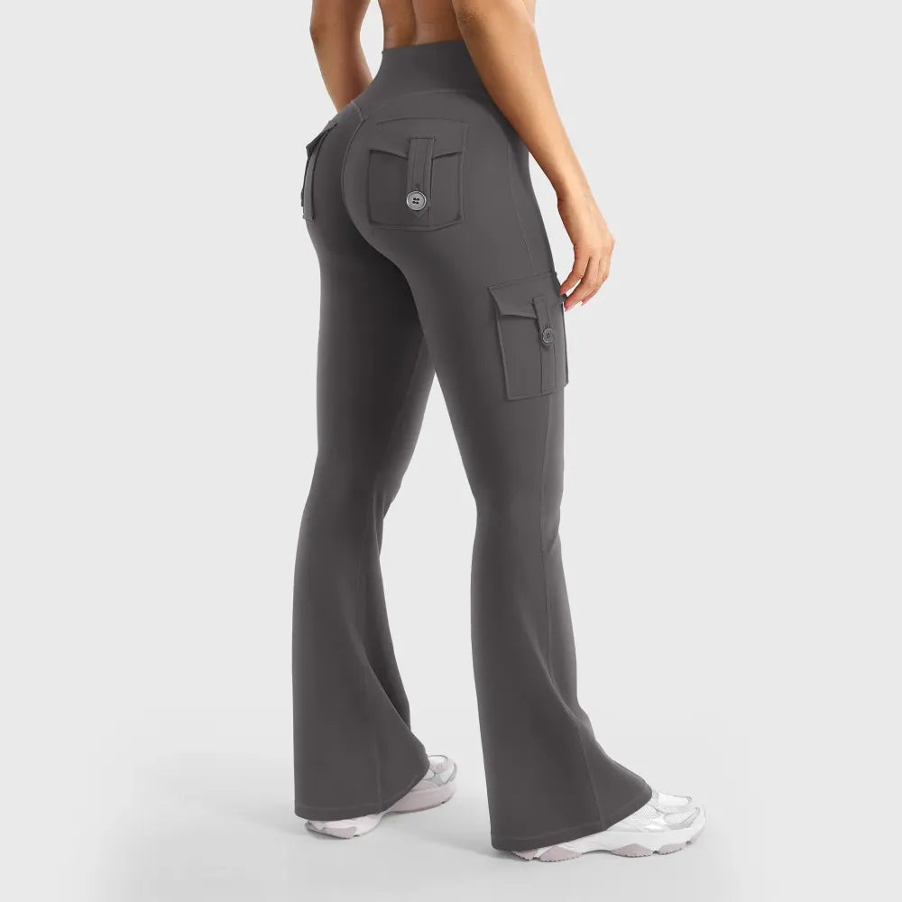 Women's Workout Flare Leggings with Pockets