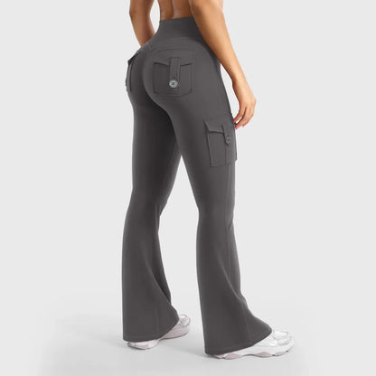 Women's Workout Flare Leggings with Pockets
