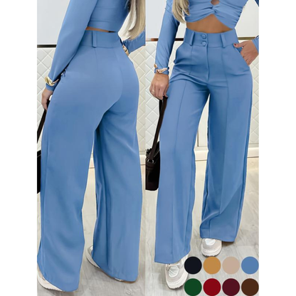 ✨ Women’s High-Waisted Wide-Leg Pants – Casual & Comfortable ❤️