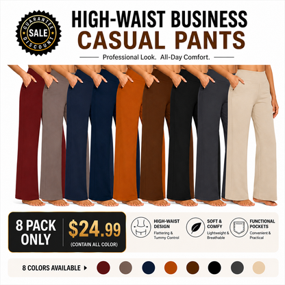 ✨ Women’s High-Waisted Wide-Leg Pants with Pockets | Flattering Fit & All-Day Comfort