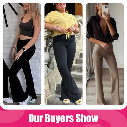 ✨ Women's High-Waisted Flare Leggings 💕 – Stretchy Bootcut Yoga Pants 🧘‍♀️👖