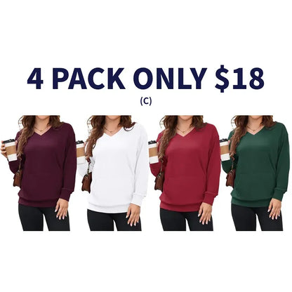 Women's Hoodless V-neck Sweatshirt