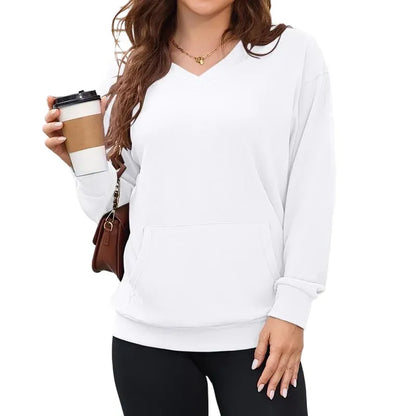 Women's Hoodless V-neck Sweatshirt