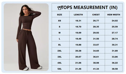 Women’s Long-Sleeve Top & Wide-Leg Pants Matching Set | Effortless Style & All-Day Comfort ✨
