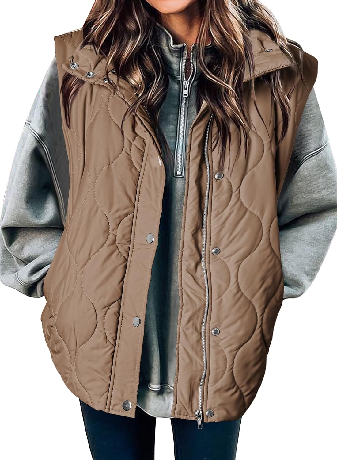 🧥 Women’s Lightweight Quilted Puffer Vest ✨ – Sleeveless Warm & Cozy Layering Jacket 🍂