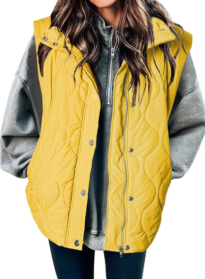 🧥 Women’s Lightweight Quilted Puffer Vest ✨ – Sleeveless Warm & Cozy Layering Jacket 🍂