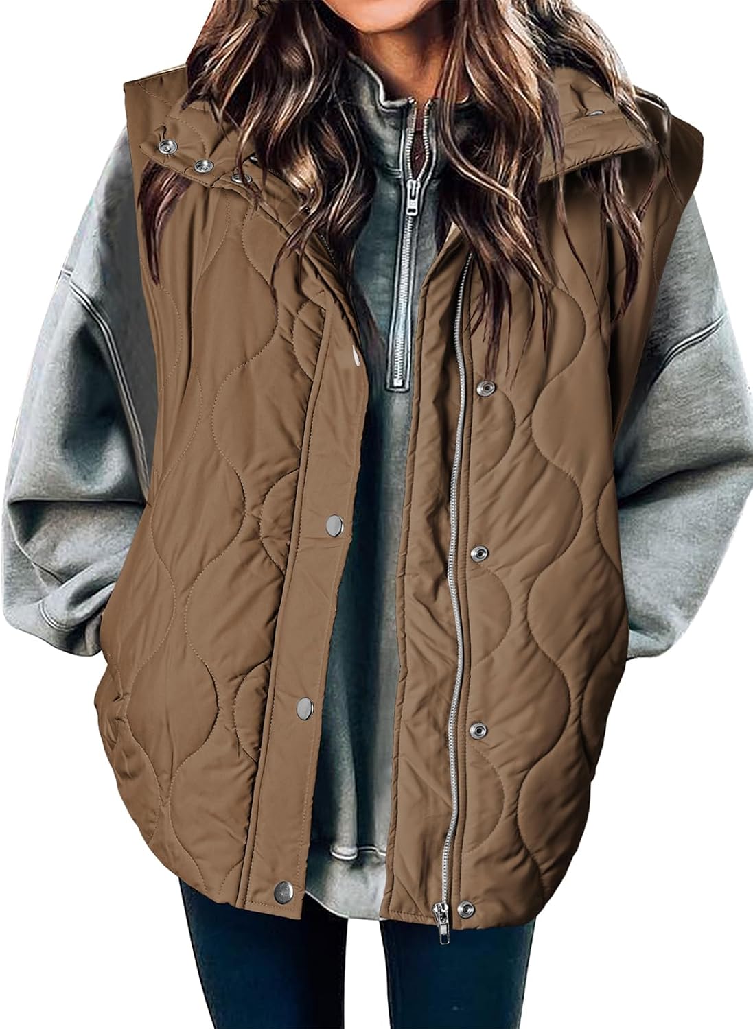 🧥 Women’s Lightweight Quilted Puffer Vest ✨ – Sleeveless Warm & Cozy Layering Jacket 🍂