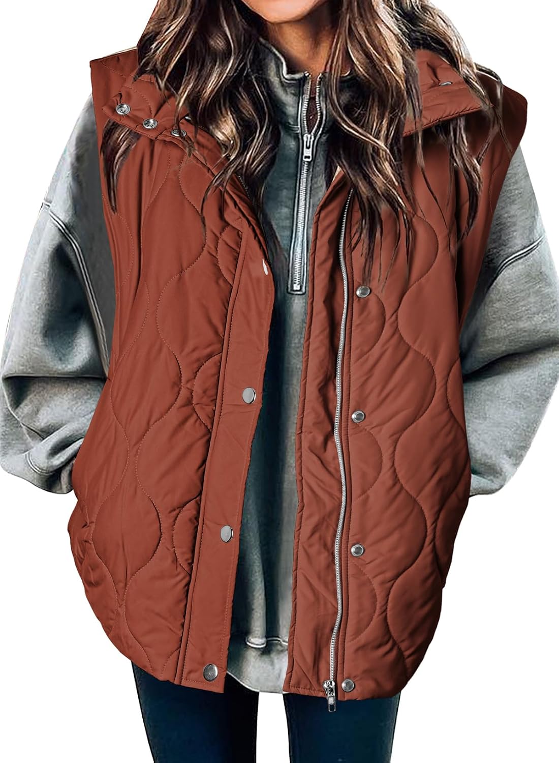 🧥 Women’s Lightweight Quilted Puffer Vest ✨ – Sleeveless Warm & Cozy Layering Jacket 🍂