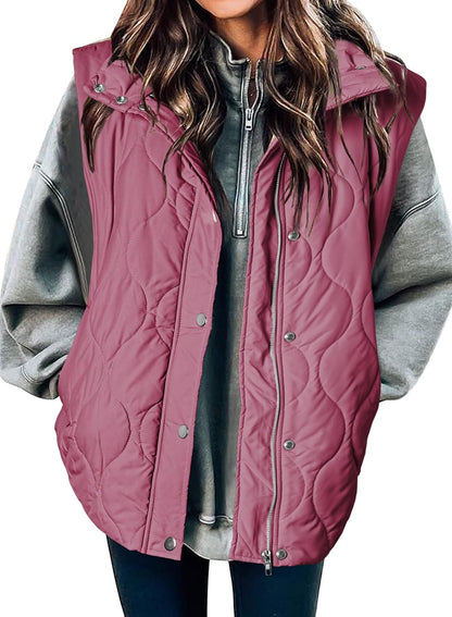 🧥 Women’s Lightweight Quilted Puffer Vest ✨ – Sleeveless Warm & Cozy Layering Jacket 🍂