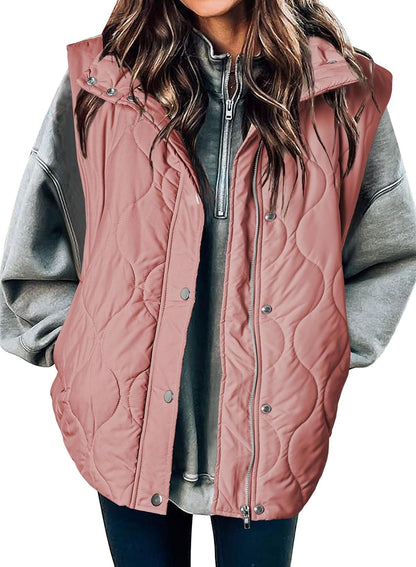 🧥 Women’s Lightweight Quilted Puffer Vest ✨ – Sleeveless Warm & Cozy Layering Jacket 🍂