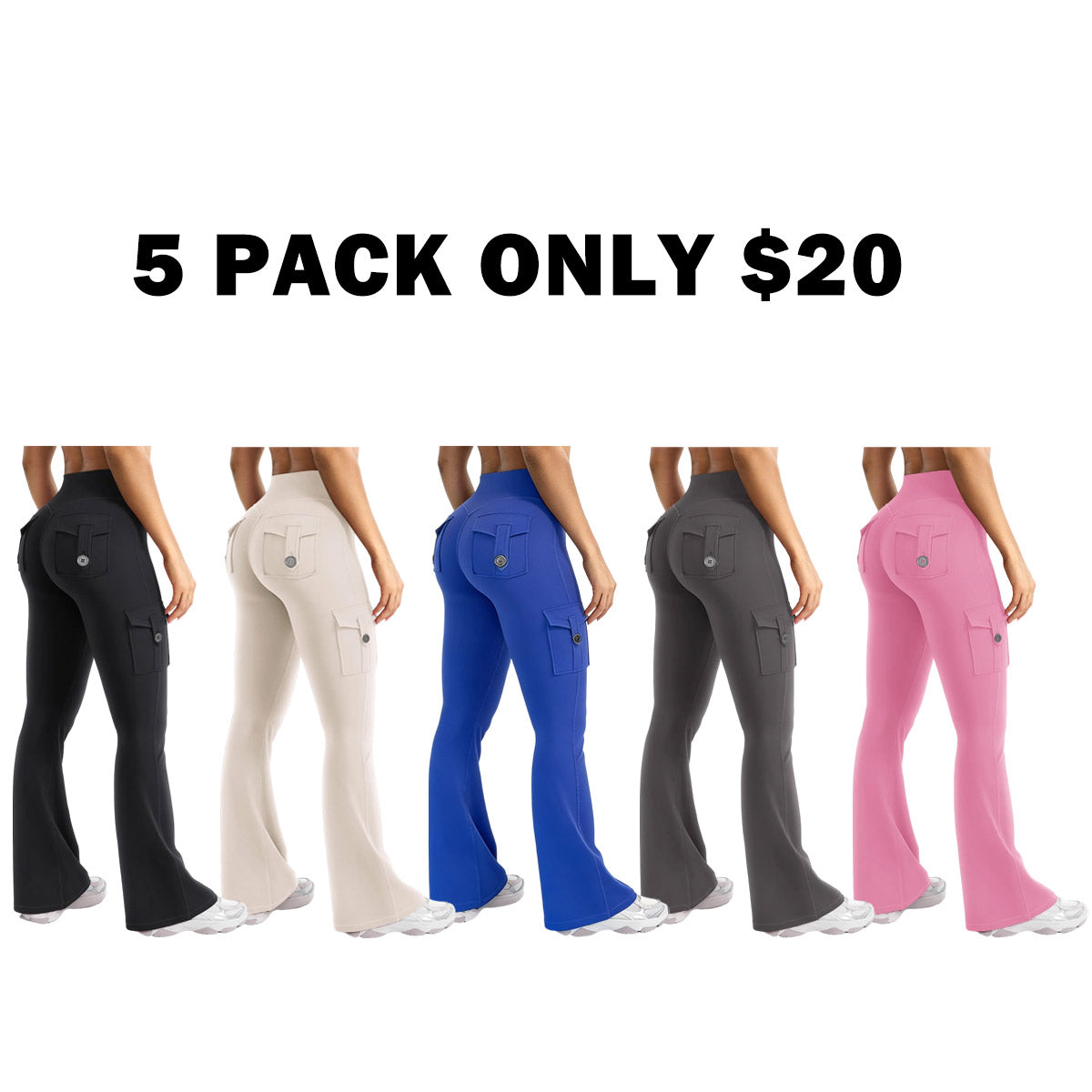 Women's Workout Flare Leggings with Pockets