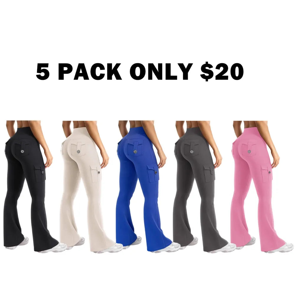 Women's Workout Flare Leggings with Pockets