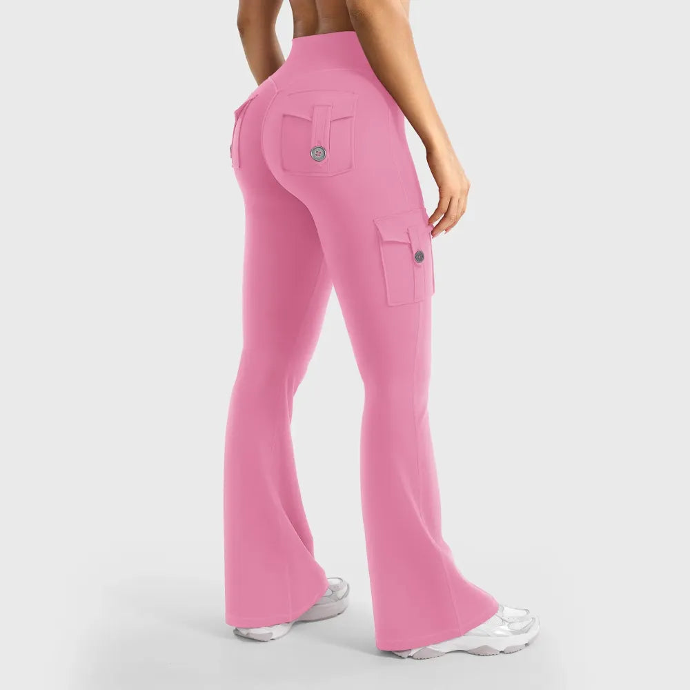 Women's Workout Flare Leggings with Pockets
