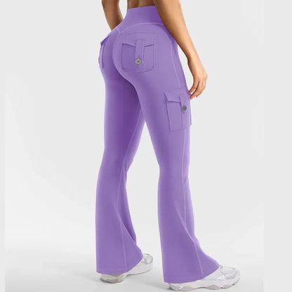 Women's Workout Flare Leggings with Pockets