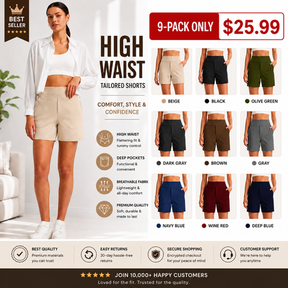 Women's Athletic Shorts High Waisted Running Yoga Shorts Summer Casual Burmuda Shorts with Pockets Activewear