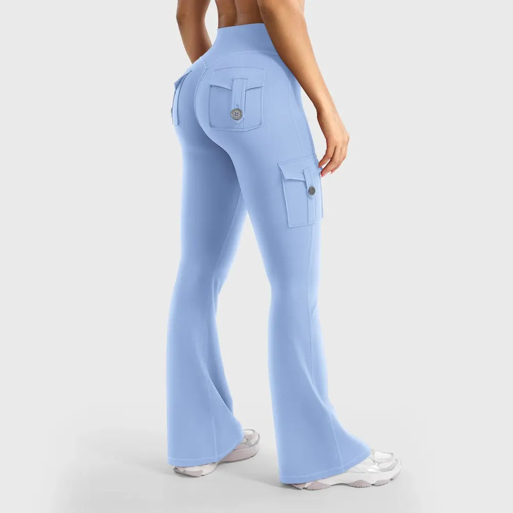 Women's Workout Flare Leggings with Pockets