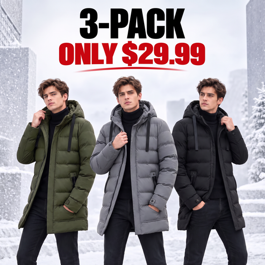 Men's Mid-Length Hooded Puffer Jacket