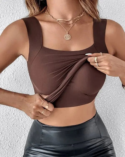 💕 Women's Seamless Built-In Bra Tank Top ✨ | Super Stretchy, Soft & Comfy