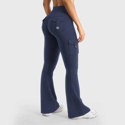 Women's Workout Flare Leggings with Pockets
