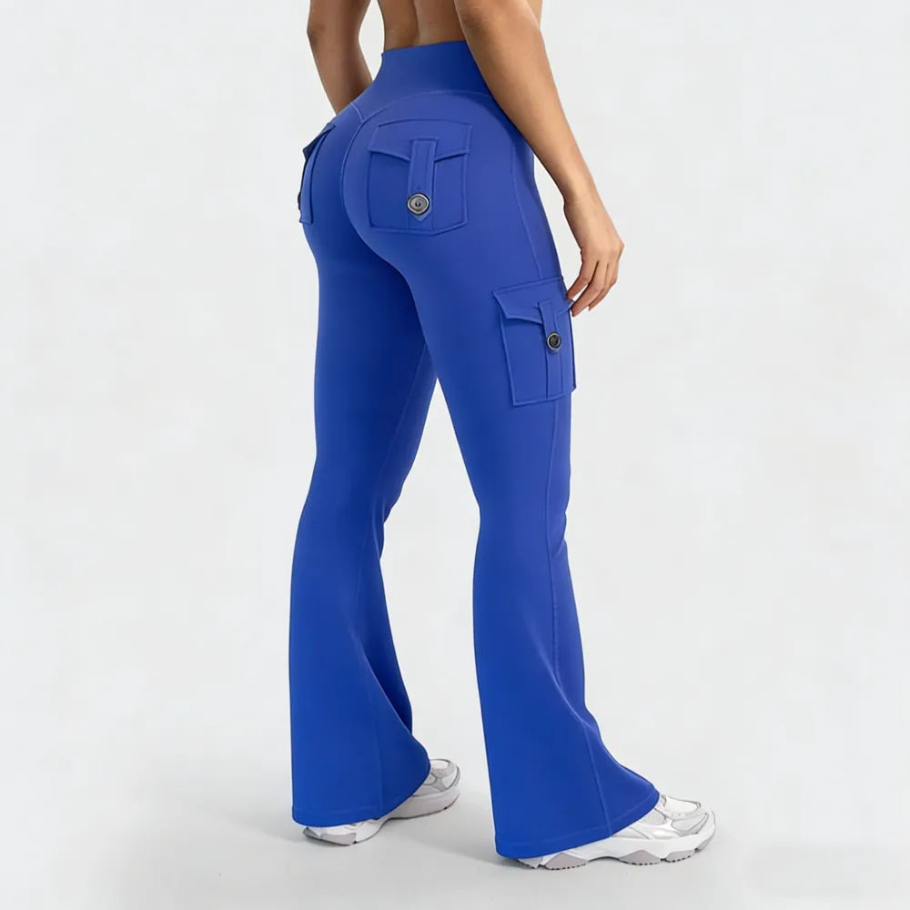 Women's Workout Flare Leggings with Pockets