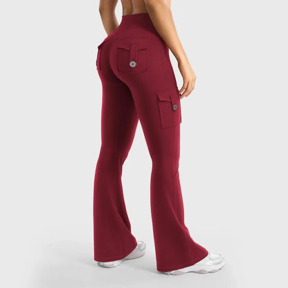 Women's Workout Flare Leggings with Pockets