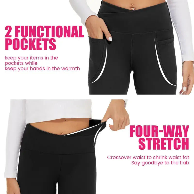 ✨ Women's High-Waisted Flare Leggings 💕 – Stretchy Bootcut Yoga Pants 🧘‍♀️👖