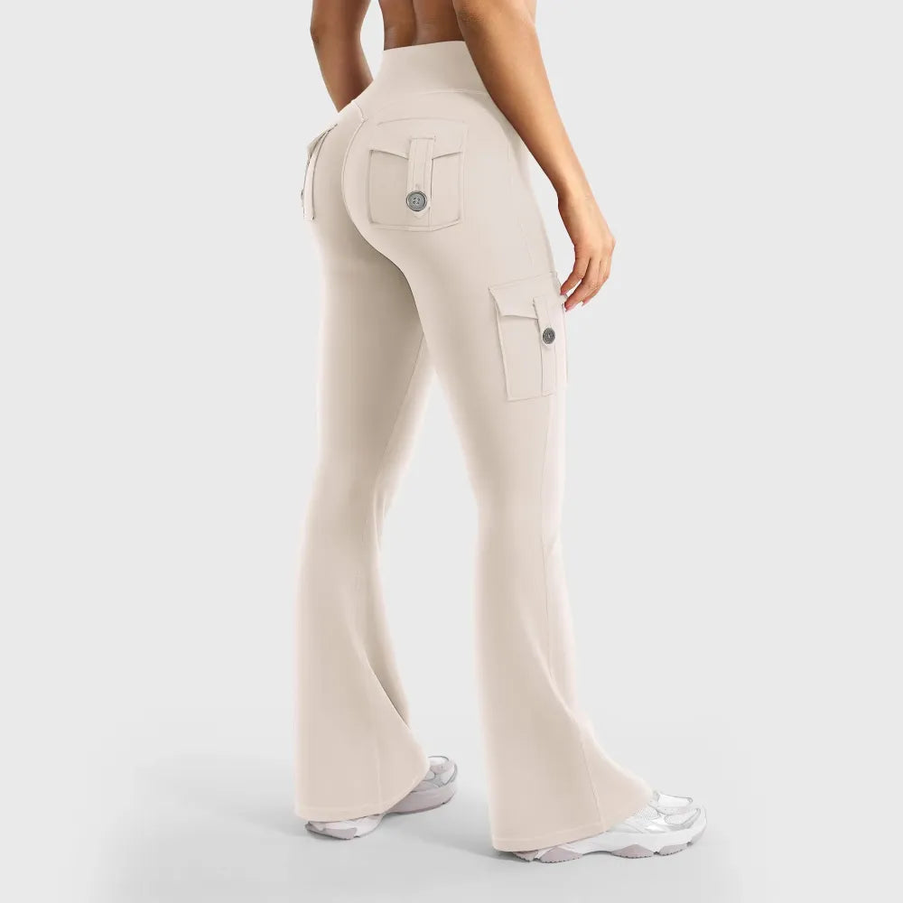 Women's Workout Flare Leggings with Pockets