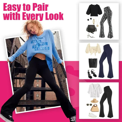 ✨ Women's High-Waisted Flare Leggings 💕 – Stretchy Bootcut Yoga Pants 🧘‍♀️👖