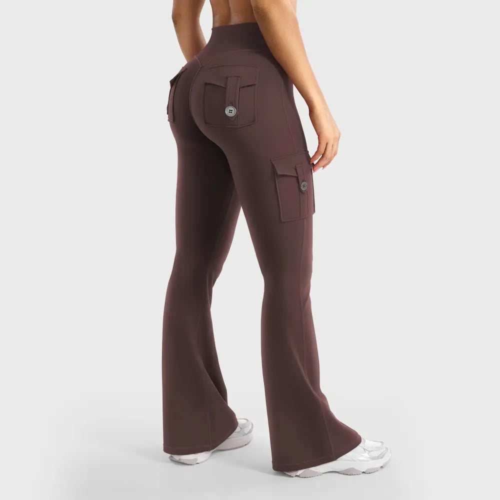Women's Workout Flare Leggings with Pockets