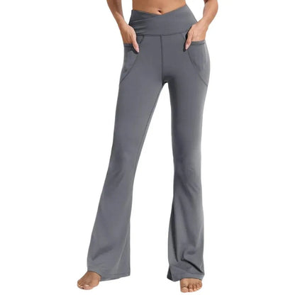 ✨ Women's High-Waisted Flare Leggings 💕 – Stretchy Bootcut Yoga Pants 🧘‍♀️👖